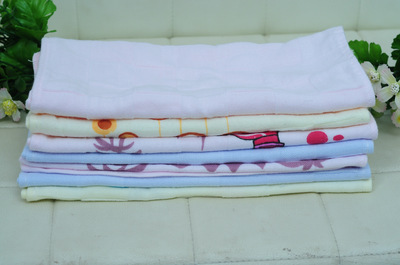 廠家直銷批發(fā)兼零售 蠡縣武家營永剛精品家紡商店推介無捻32股高檔方塊紗布印花童巾